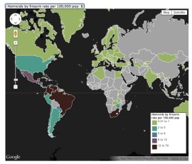 Homicides of the World Map