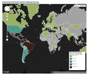 Homicides of the World Map