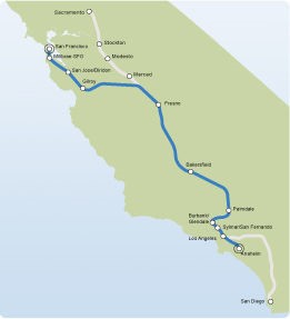 CA Bullet Train Map
