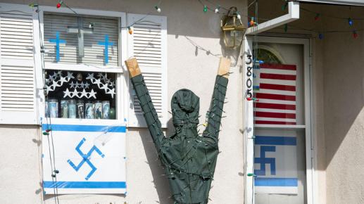 swastikas-sacramento california-5 month display