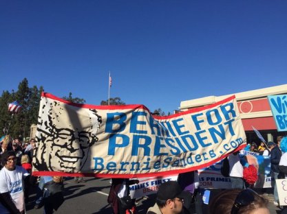 Bernie Sanders Rose Parade Banner