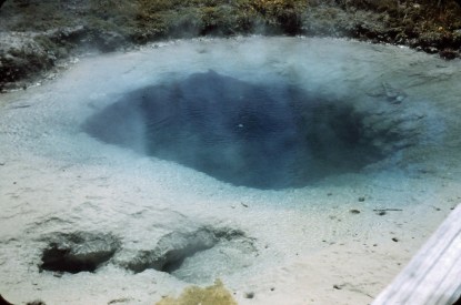 1960 Summer in Yellowstone Park - 180 degree hot pool at West Thumb #18 edited